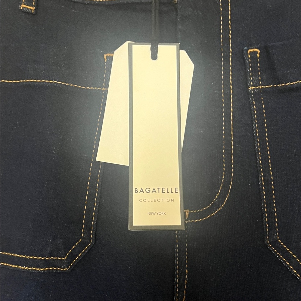 Bagatelle collection jeans sz 28 wide leg jeans DARK WASH NWT - Picture 3 of 10